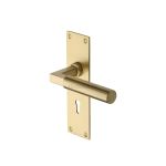 Heritage Brass - Bauhaus Door Handle on Plate