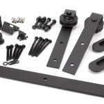 100kg Black Sliding Door Hardware Kit (2m Track)