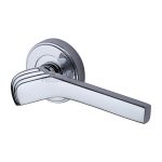 Heritage Brass - Tiffany Door Handle on Round Rose