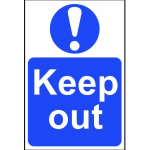 Keep out' Sign - PVC - 200 x 300mm