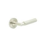Burlington Piccadilly Knurled Door Handles On Rose