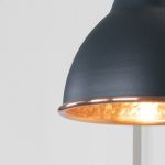 Hammered Copper Brindley Wall Light in Soot