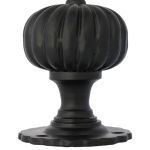 Black Flower Mortice Knob Set