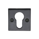 M.Marcus - Euro Profile Cylinder Escutcheon Square Black Iron