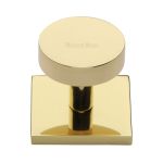 Heritage Brass - Disc Cabinet Knob With Square Backplate
