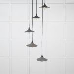 Smooth Nickel Flora Cluster Pendant in Bluff