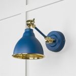 Hammered Brass Brindley Wall Light in Upstream