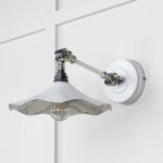 Smooth Nickel Flora Wall Light in Flock