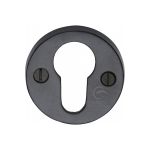 M.Marcus - Euro Profile Cylinder Escutcheon Round Covered Black Iron