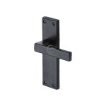 M.Marcus - Black Iron Cheswell Door Handle on Plate