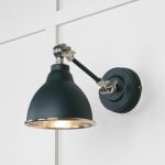 Hammered Nickel Brindley Wall Light in Dingle