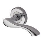 Heritage Brass - Algarve Door Handle on Round Rose