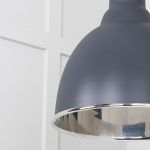 Smooth Nickel Brindley Cluster Pendant in Slate