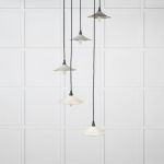 Smooth Nickel Flora Cluster Pendant in Teasel