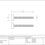 Aged Brass (304) 100mm Bolt Fixings for T Bar (2)