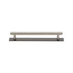 Heritage Brass - Knurled Cabinet Pull Handle with Plate