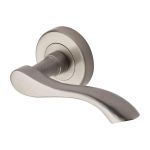 Heritage Brass - Algarve Door Handle on Round Rose