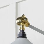 Smooth Brass Flora Wall Light in Birch