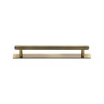 Heritage Brass - Knurled Cabinet Pull Handle with Plate
