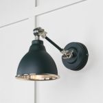 Smooth Nickel Brindley Wall Light in Dingle