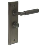Burlington Piccadilly Knurled Door Handles On Back Plate with Turn & Release