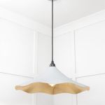 Smooth Brass Flora Pendant in Birch