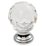 Clear Faceted Knob