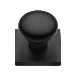 Heritage Brass - Victorian Round Cabinet Knob with Square Backplate