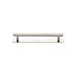 Heritage Brass - Hexagonal Cabinet Pull Handle with Plate