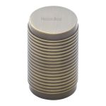 Heritage Brass - Cylindric Ribbed Cabinet Knob