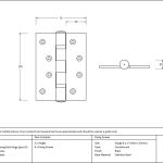 4" Ball Bearing Butt Hinge (pair) ss