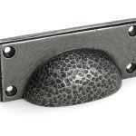 Anvil Hammered Art Deco Drawer Pull Handle