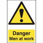 Danger Men at work' Sign  - PVC - 200 x 300mm