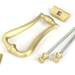 Satin Brass Slimline Art Deco Door Knocker