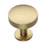 Heritage Brass - Domed Disc Cabinet Knob with Rose
