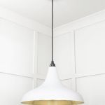 Smooth Brass Frankley Pendant in Flock