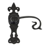 Black Curly Lever Lock Set