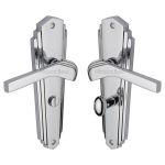 Heritage Brass - Waldorf Door Handle on Plate