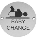 Stainless Steel Baby Change Symbol