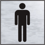Gentlemen symbol' Sign - BRS - 120 x 122mm