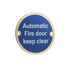 Stainless Steel Automatic Fire Door Keep Clear