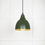 Hammered Brass Brindley Pendant in Heath