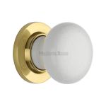 Heritage Brass - White Crackle Knob
