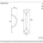 External Beeswax 8" Gothic D Handle