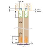 P C Henderson Loretto Sliding Cupboard Door Kit