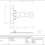 From The Anvil Penny End T Hinge (pair)