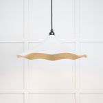 Smooth Brass Flora Pendant in Flock
