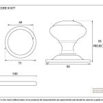 From The Anvil Round Centre Door Knob