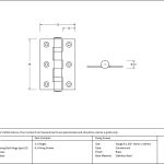 3" Ball Bearing Butt Hinge (pair) ss