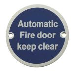 Stainless Steel Automatic Fire Door Keep Clear